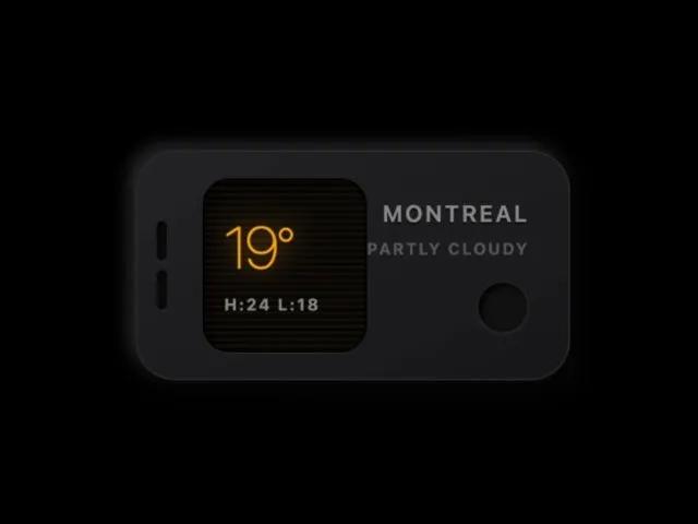 Neumorphic Weather Card Display preview