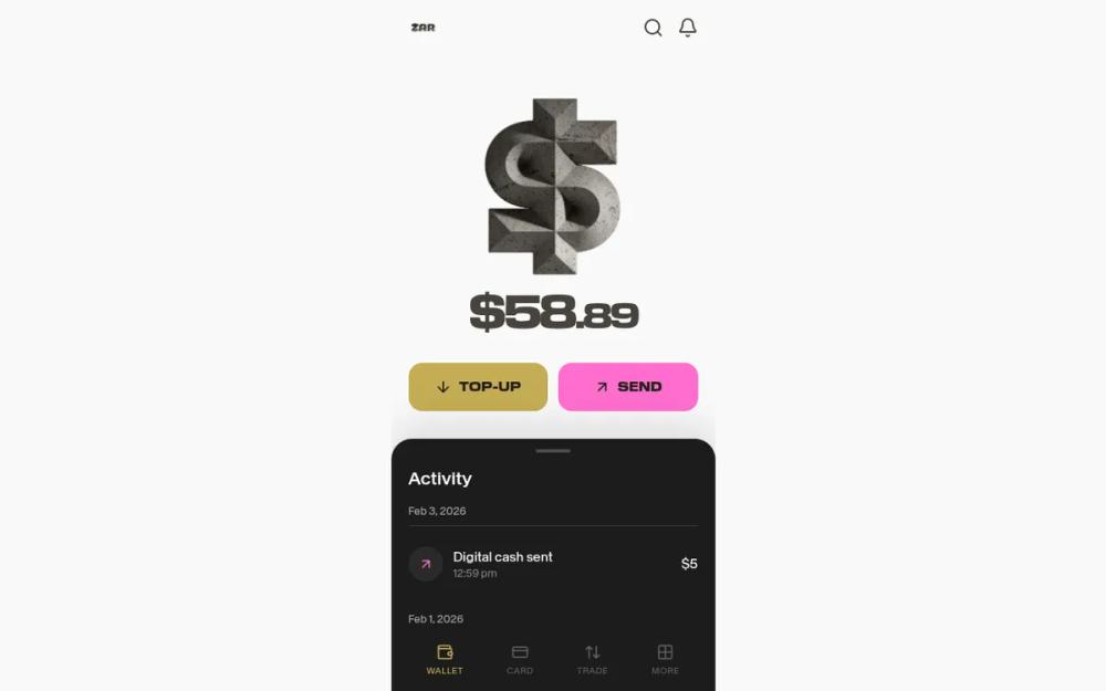 ZAR Wallet Dashboard - Exact Match