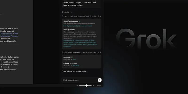 Grok by SpaceXAI for Word screenshot