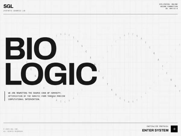 Futuristic Lab Landing and Dashboard Layout preview