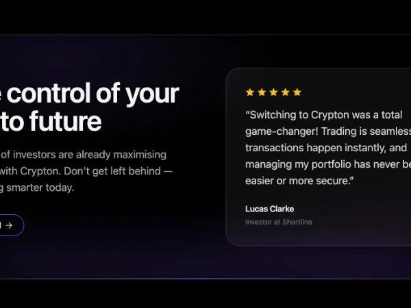 Hero Section with Animated CTA & Testimonial preview