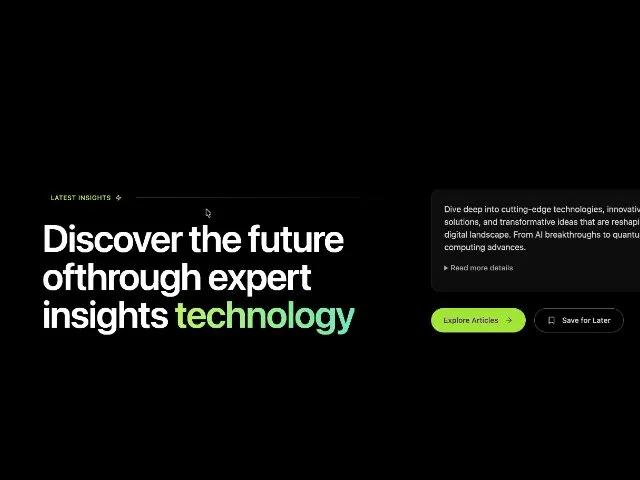 Tech Blog Header with Hero Section preview