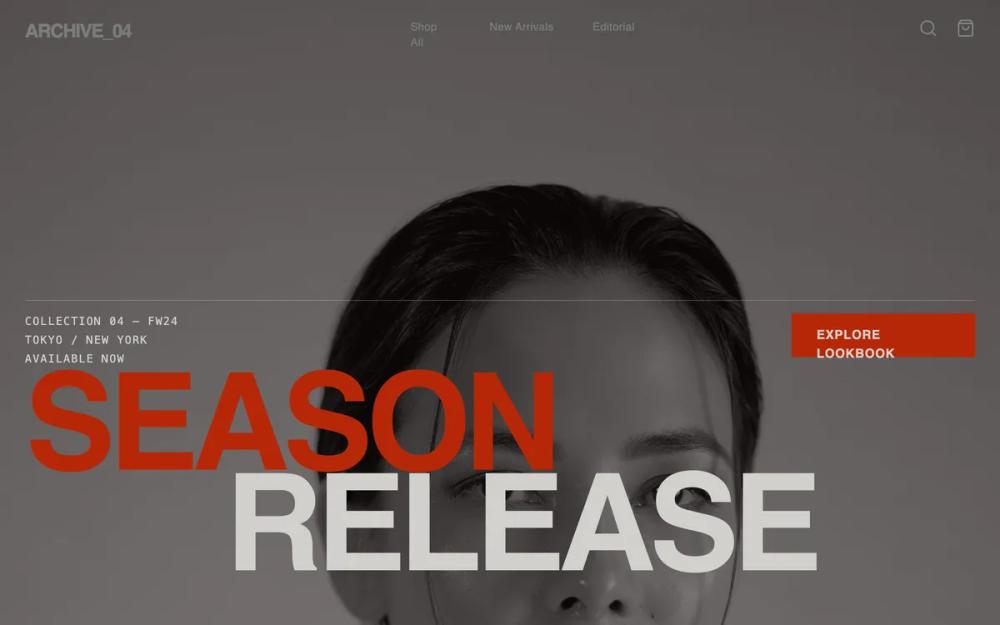 Brutalist Style Ecommerce Page