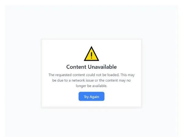 Error Message Component preview