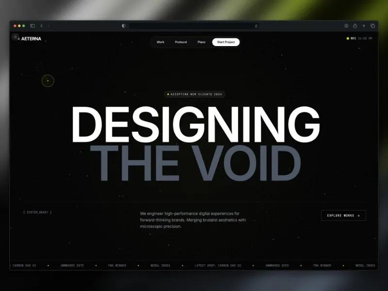 AETERNA Agency Landing Page Template preview