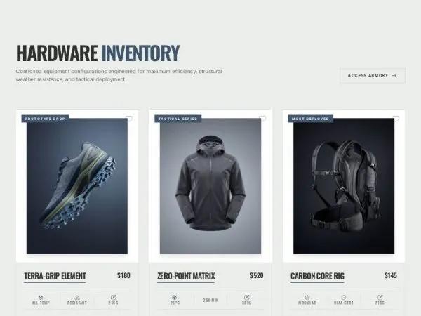 Hardware Inventory Product Grid preview