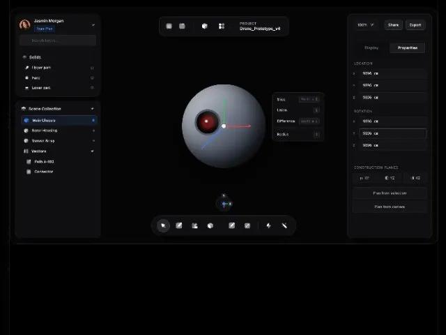 3D Editor UI Preview Panel preview