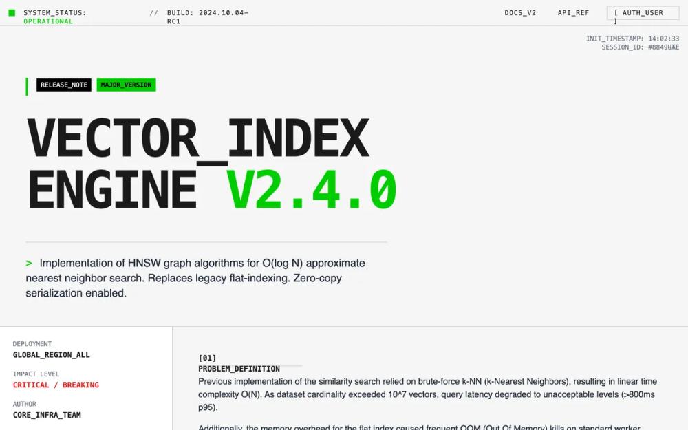 System Interface Feature Announcement