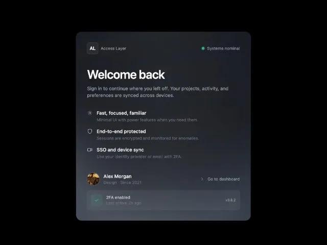 Brand Welcome Panel preview