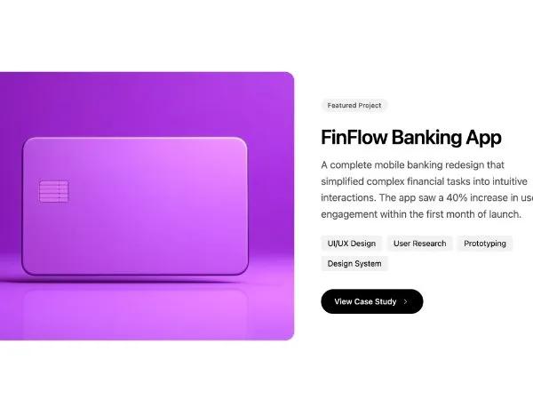 Responsive Featured Project Showcase Section preview