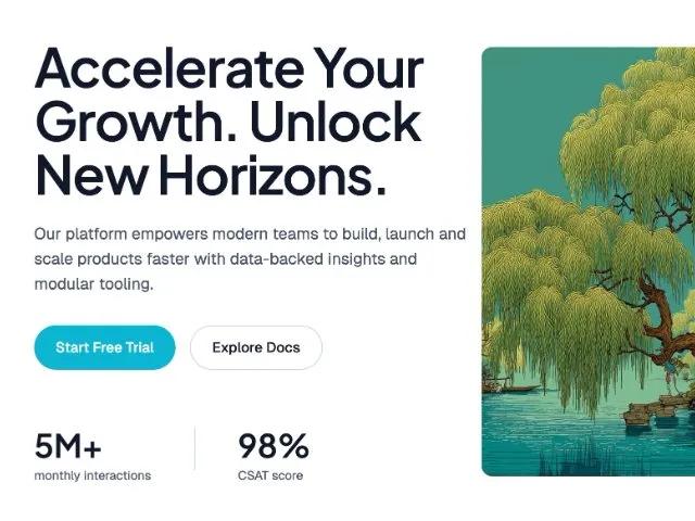 Hero Section With Stats preview