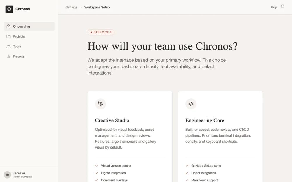 Editorial SaaS Onboarding