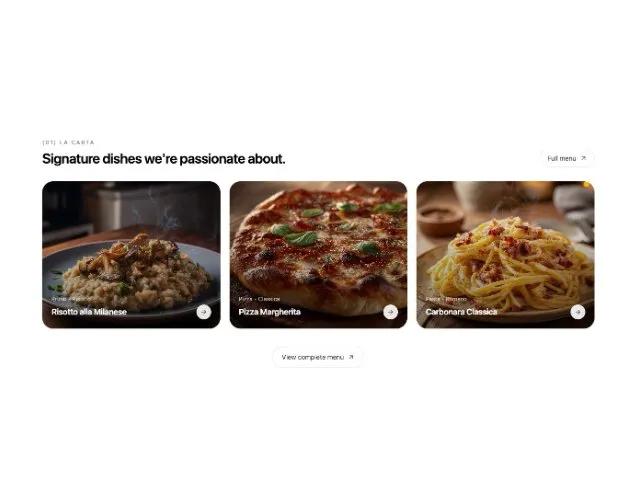 Responsive Signature Dishes Grid Section preview