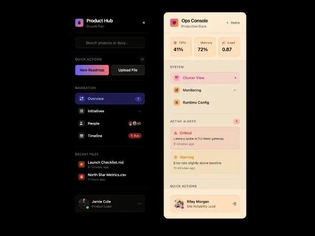 Responsive Dual Sidebar Dashboard Panel preview