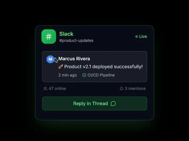 Slack Integration Card preview