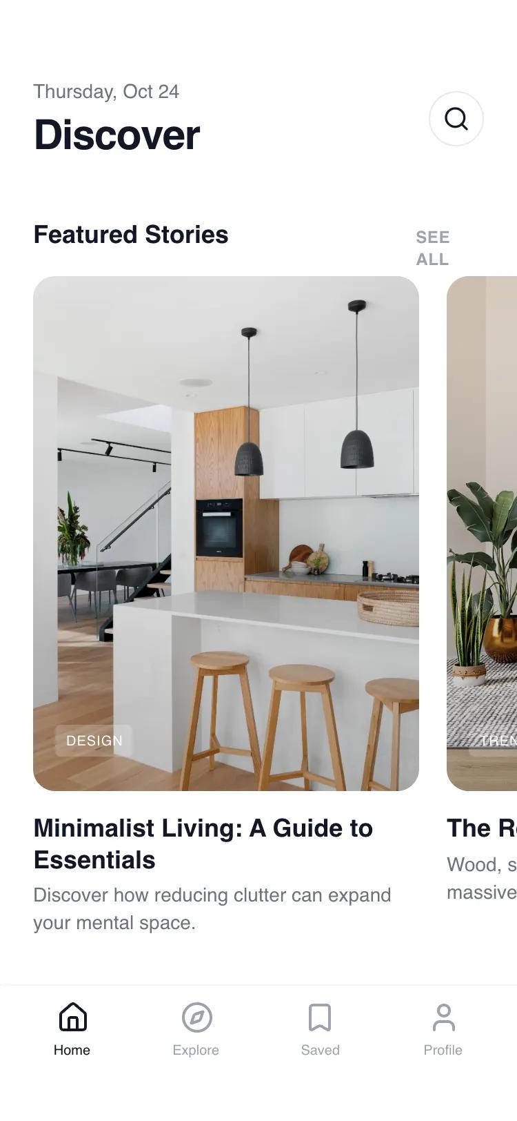 Sectioned Index Page