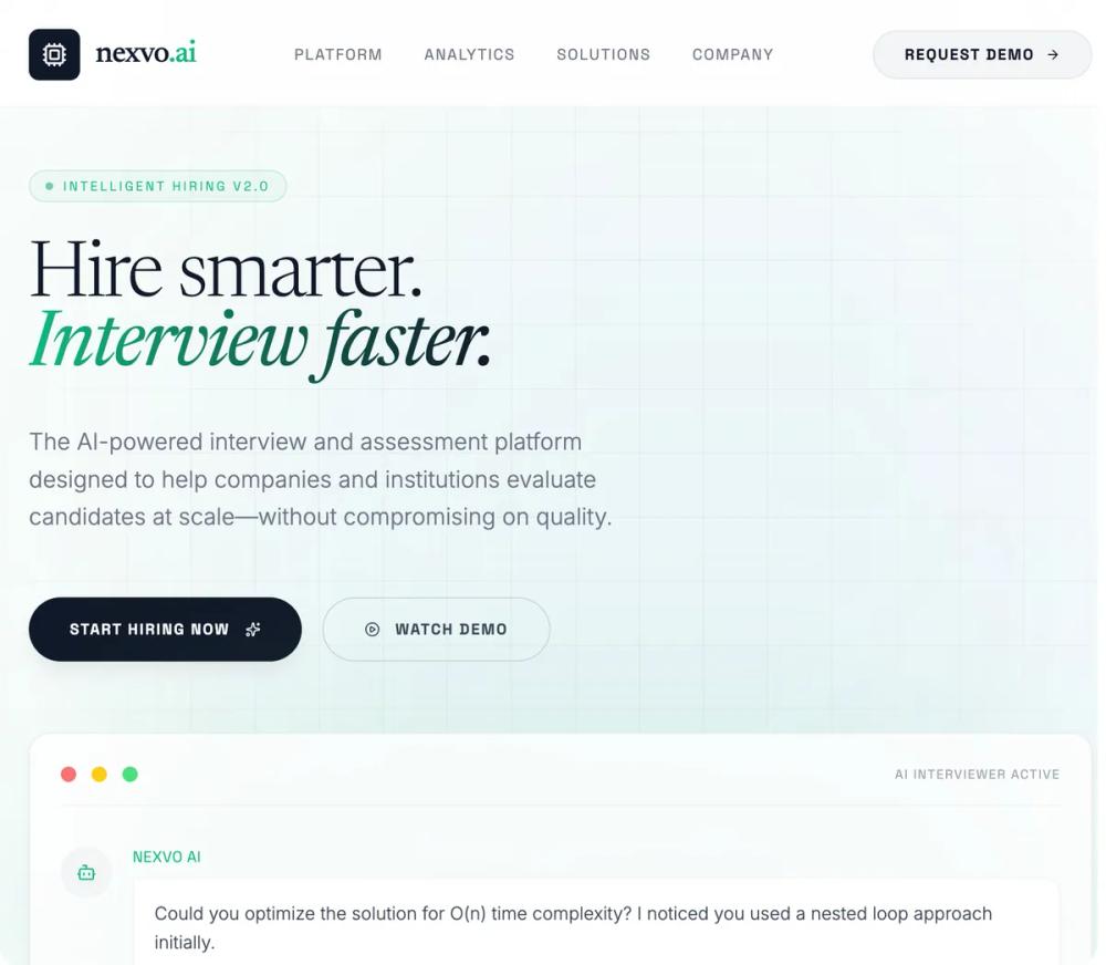 nexvo.ai - Cyber Serif Landing Page