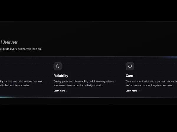 Animated Core Values Grid with Flare Effects preview