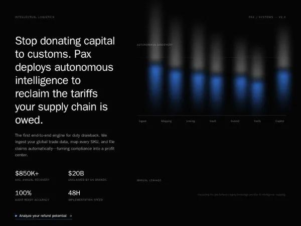 Dark Hero Section with Analytics Visualization preview