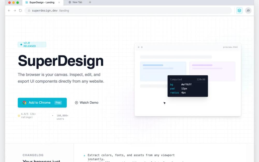 Chrome Extension Landing Page