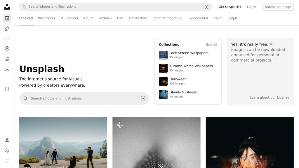 Unsplash screenshot