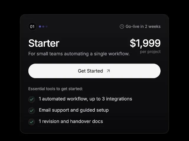 Pricing Card preview