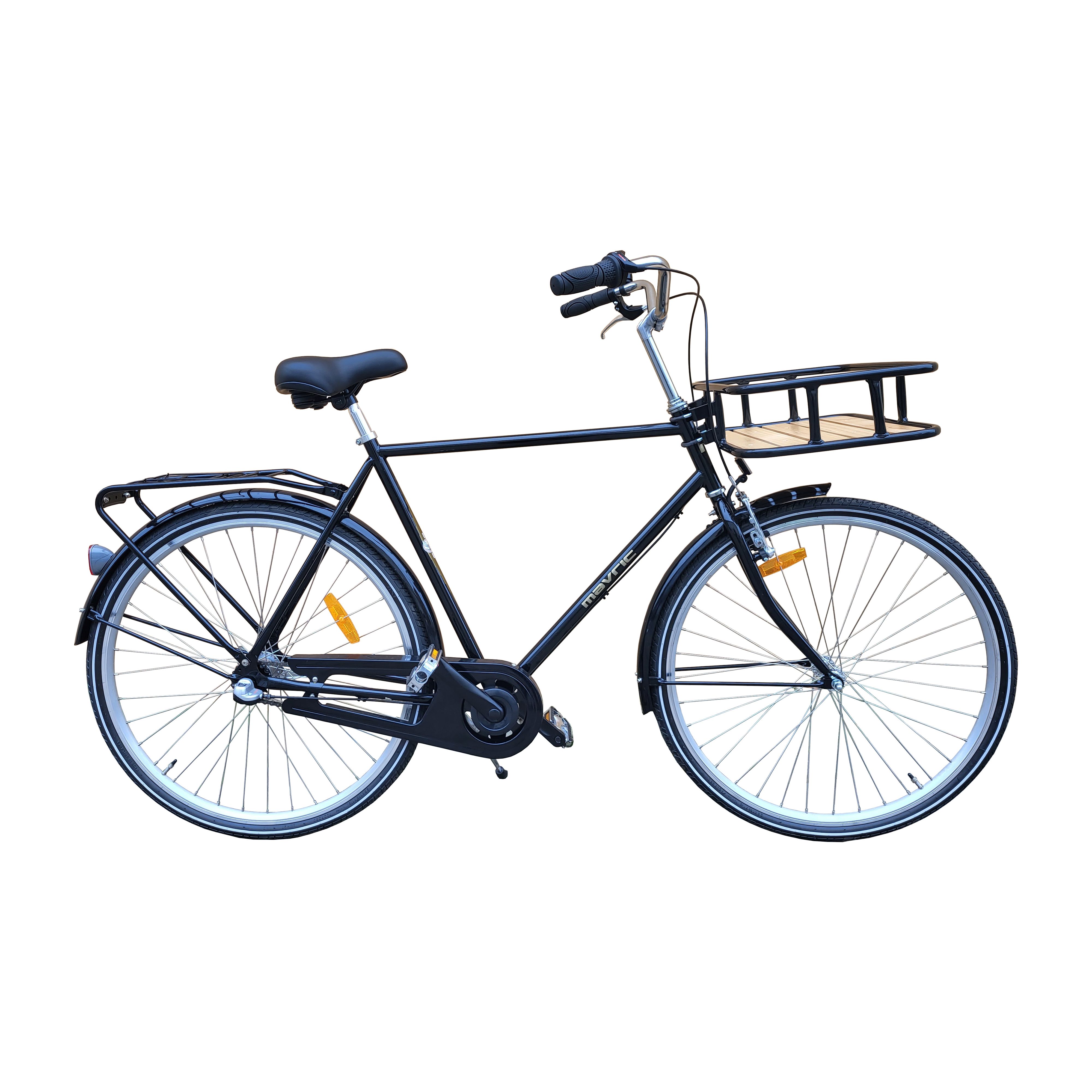Amsterdam Herre Cykel 3 Gear Shimano Nexus- Kurv:​ ​Urban​ ​LAD​ ​stål og Lås