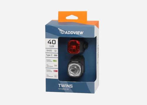 ADD VIEW -USB  cykellygtesæt LED cykellygte
