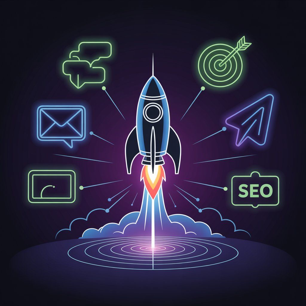 Startup founder building a go to market strategy with launch plan channels and positioning on a whiteboard in 2026