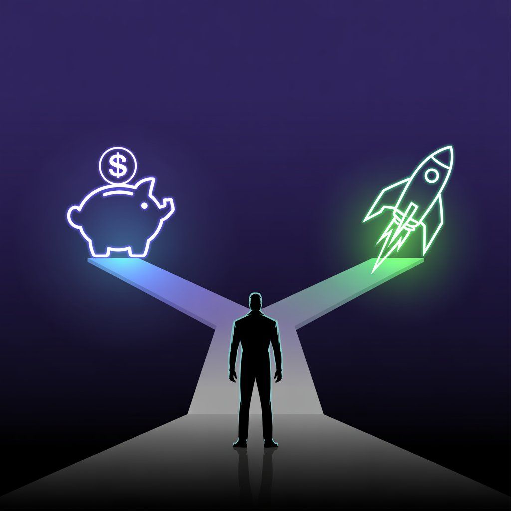 Startup founder choosing between bootstrapping and venture funding paths for their business in 2026