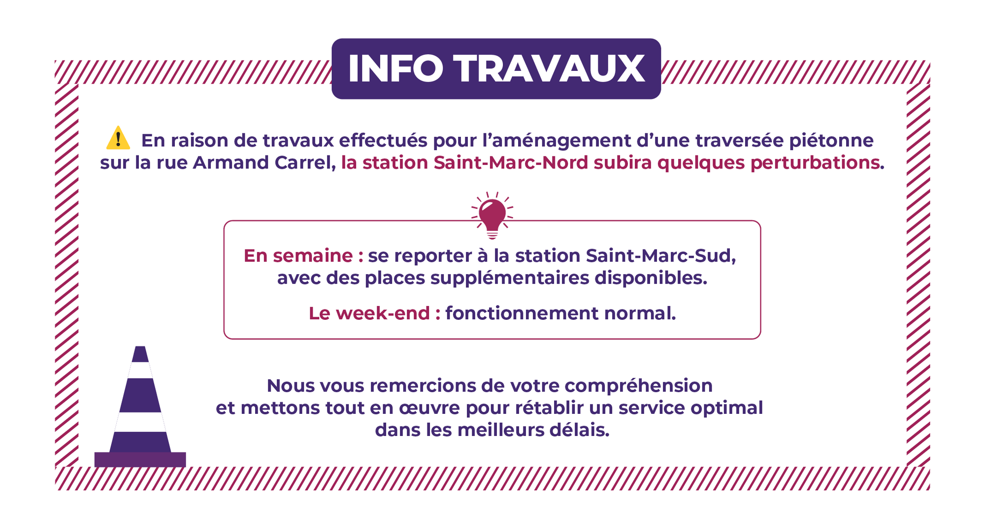 Info travaux Saint-Marc-Nord