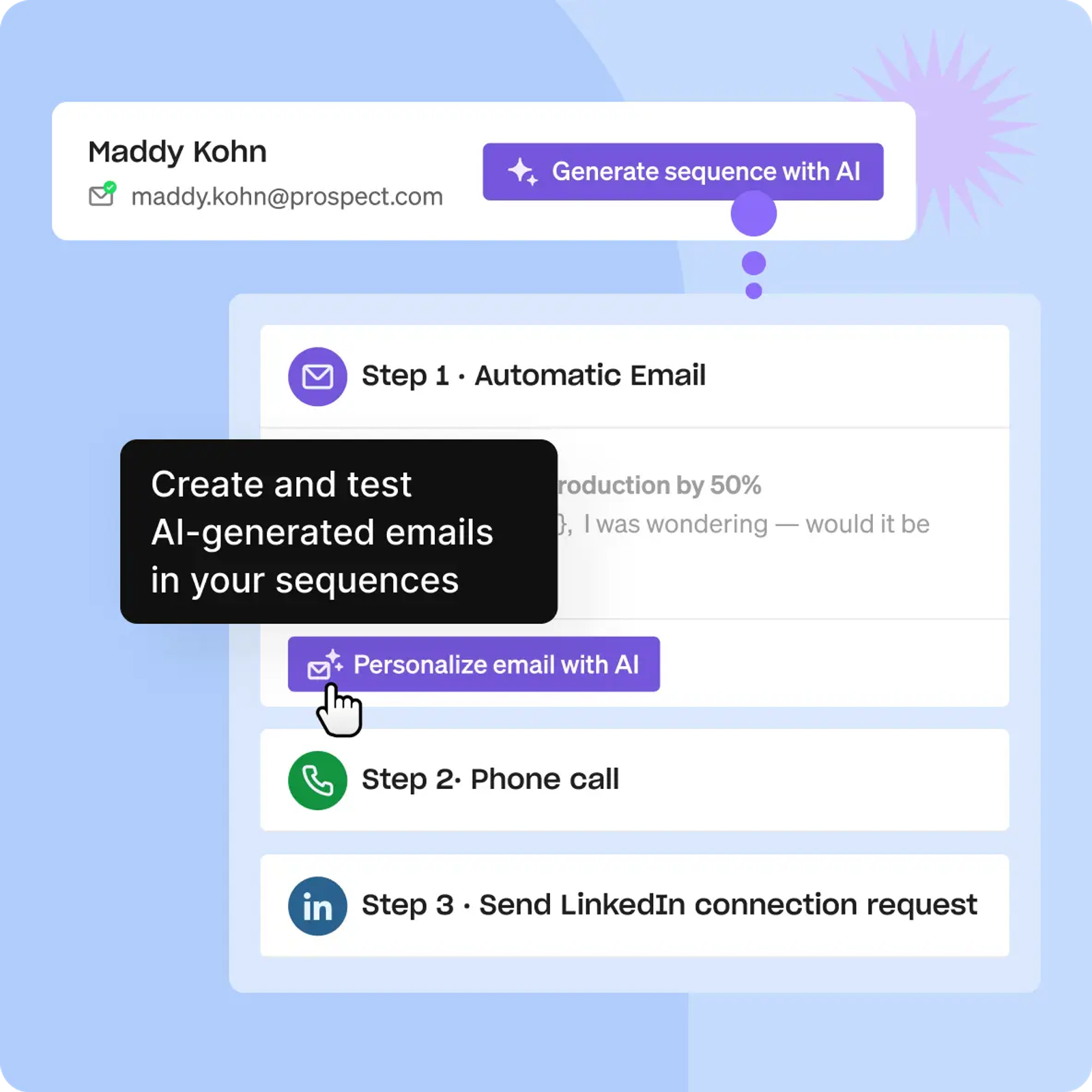 Apollo AI Feature of contact a prospect automation