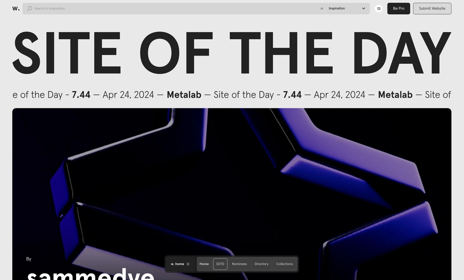 Web Design Inspiration trends and creativity