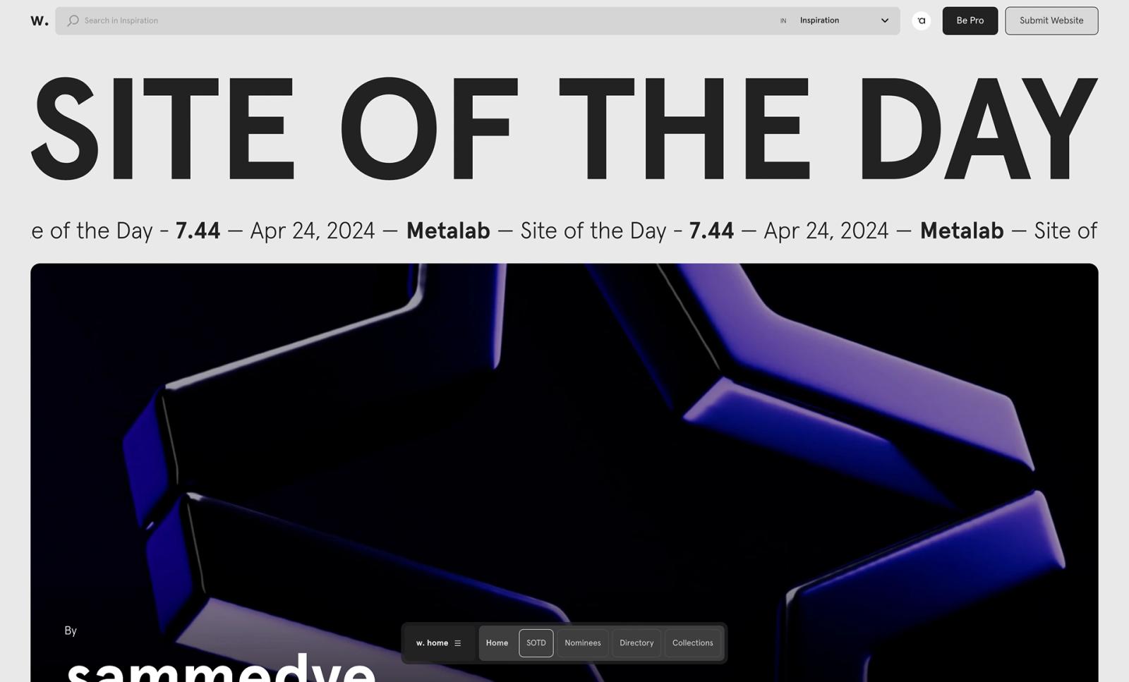 Web Design Inspiration trends and creativity