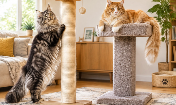 Best Cat Scratching Posts for Large Cats 2026: Extra-Tall Sisal vs Carpet Models for Maine Coons and Heavy Breeds