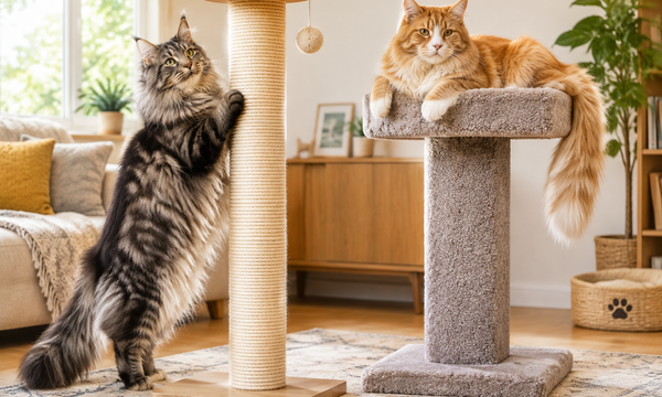 Best Cat Scratching Posts for Large Cats 2026: Extra-Tall Sisal vs Carpet Models for Maine Coons and Heavy Breeds