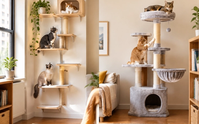 Vertical Cat Shelves vs Cat Tree for Small Spaces: Which Saves More Room in 2026?
