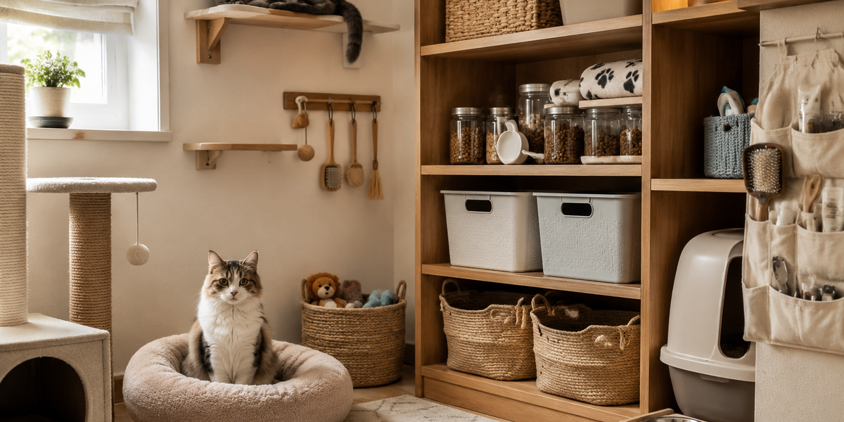 How to Organize Cat Supplies in a Small Room: 12 Storage Hacks That Actually Work (2026)