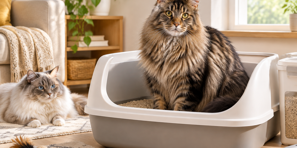 How to Choose the Right Litter Box Size for Large Cats: Maine Coon and Big Breed Sizing Guide 2026