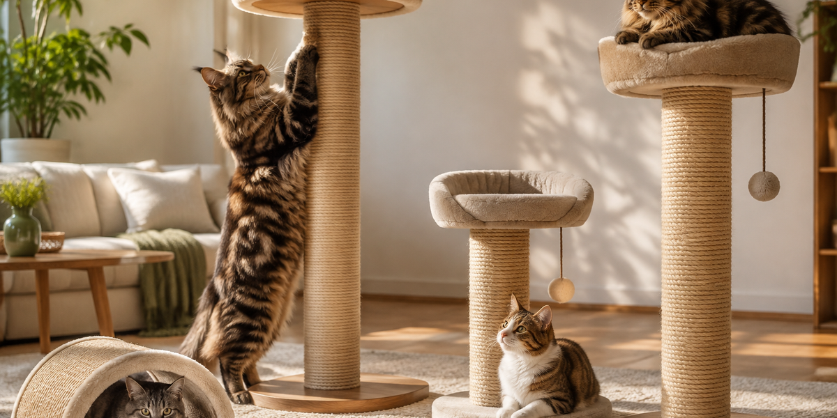 Best Cat Scratching Posts for Large Cats 2026: Tall and Sturdy Options