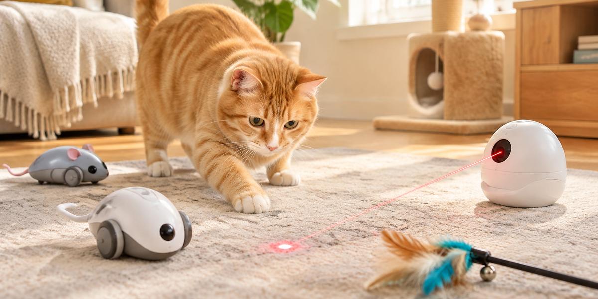 Best Automatic Interactive Cat Toys 2026: Self-Moving Mice, Laser Pointers & Wand Toys for Home Alone Cats