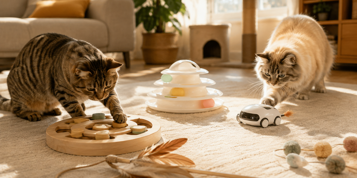 Best Interactive Cat Toys for Bored Cats 2026: Puzzle Feeders, Wands & Motion-Activated Play