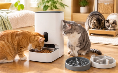 Are Microchip Cat Feeders Worth It for Food Aggression in 2026? Selective Access, Slow-Feeder Inserts & Multi-Cat Peace Compared