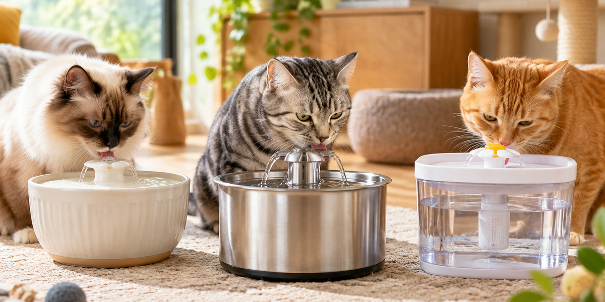 Best Cat Water Fountains for Picky Drinkers 2026: Ceramic vs Stainless Steel vs Filtered Models