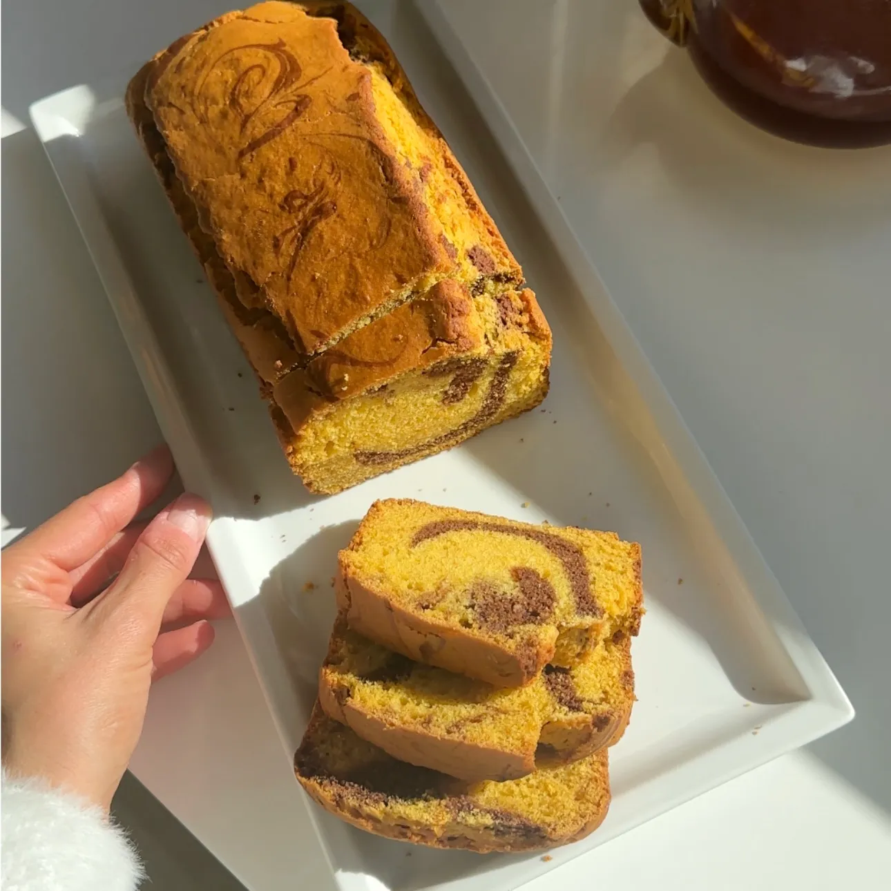 Plum-cake zucca e cacao senza latte, burro e uova