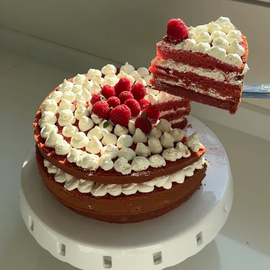 Torta red velvet senza latte, burro e uova