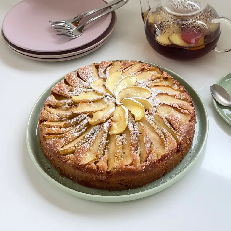 Torta di mele senza latte, burro e uova (vegana)