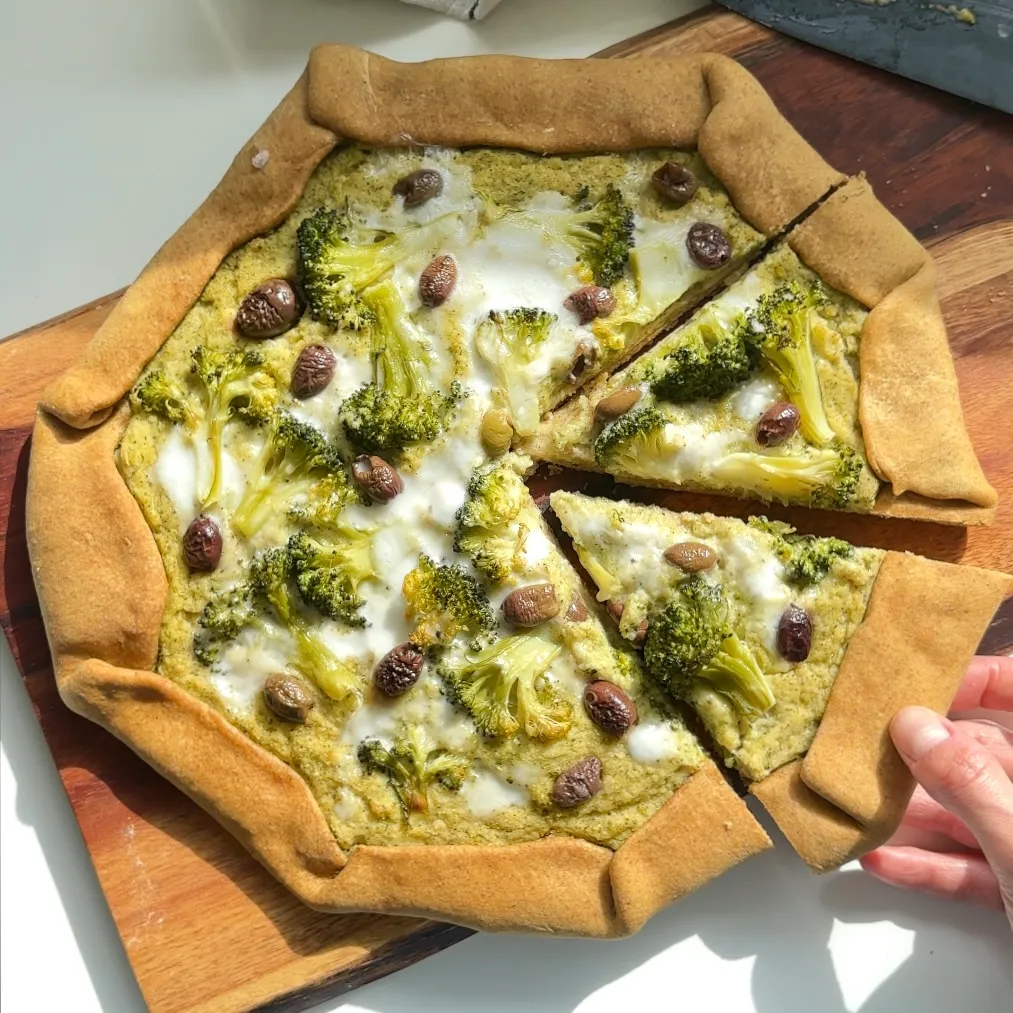 Torta salata cannellini e broccoli 