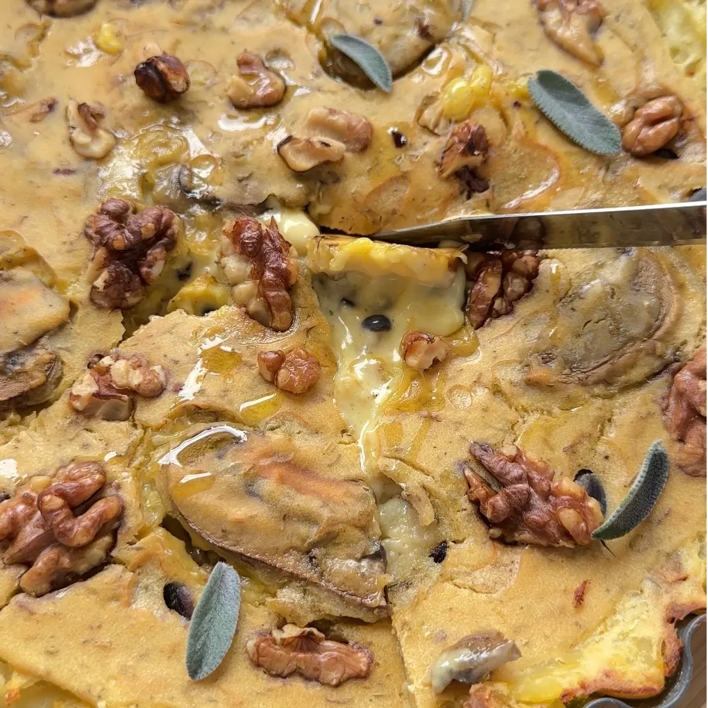 Torta salata autunnale vegana senza farina