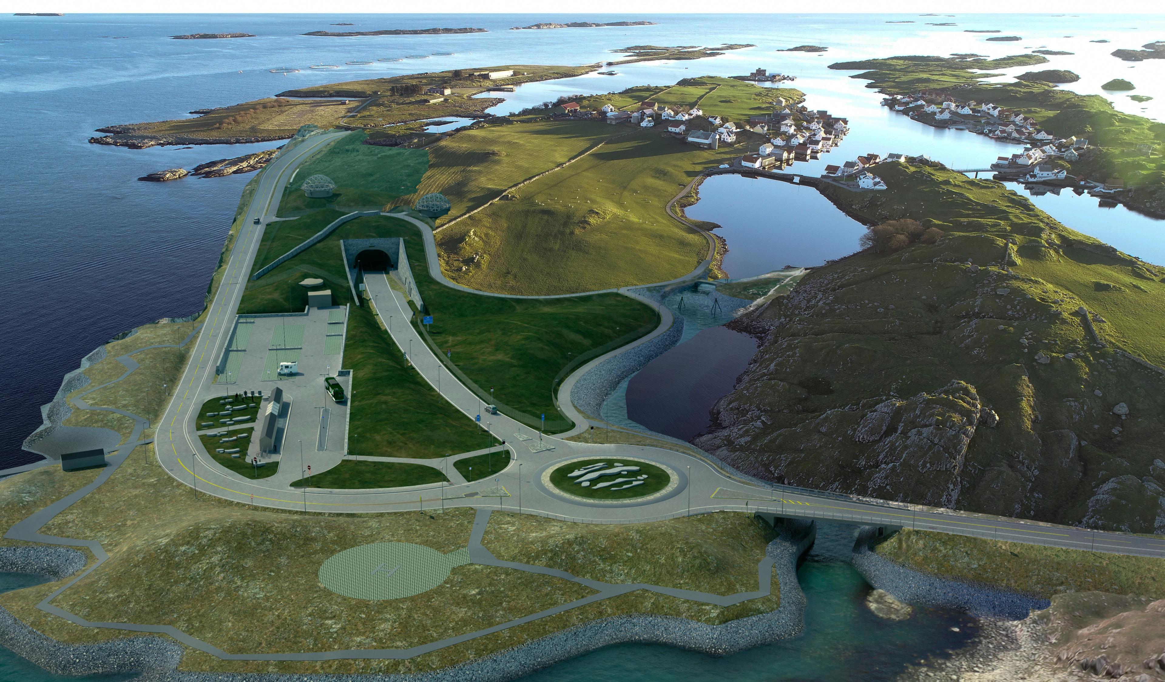 Illustrasjon av utbygging Rogfast